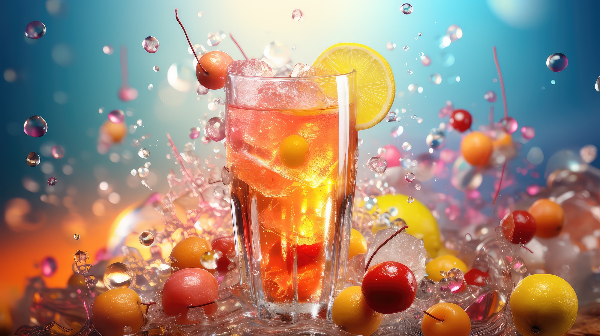 fizz bubble soda drink tropical